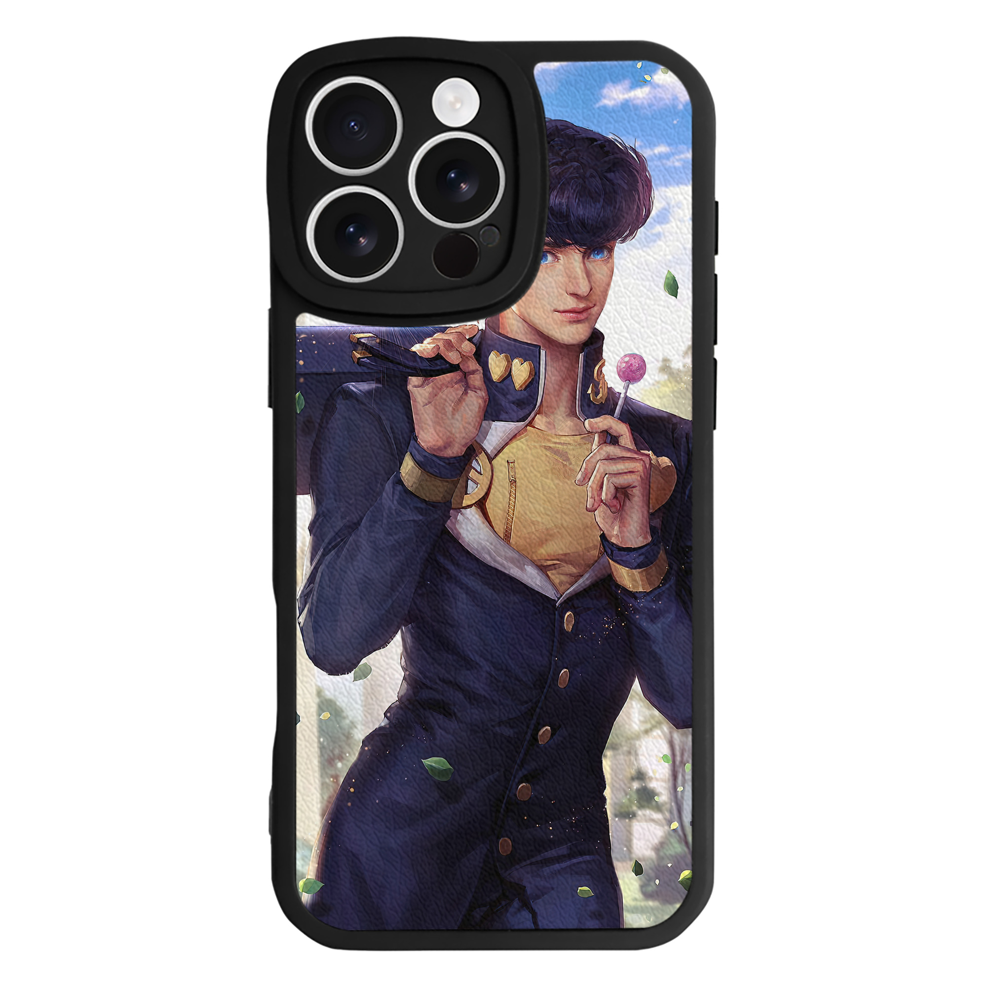 （画像用） ジョジョの奇妙な冒険 JoJo's Bizarre Adventure 【iPhone 16シリーズ対応】シリコンスマホケース（レザー調） 材質：シリコン